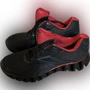 NWT REEBOK ZIGTECH Zigfuel Running Shoe Sneaker Black/RoseRed Pink Sz:8 Cute