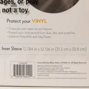 NWT ROCK & ROLL HALL OF FAME Vinyl Record Protection Sleeves 25 Outer & Inner