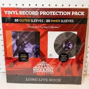 NWT ROCK & ROLL HALL OF FAME Vinyl record protection sleeves 25 outer & inner