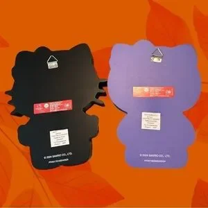 NWT Sanrio Set 2 Hello Kitty Halloween Wall Hanging Plaque Skeleton Mummy Wood