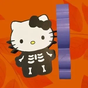 NWT Sanrio Set 2 Hello Kitty Halloween Wall Hanging Plaque Skeleton Mummy Wood