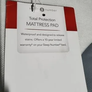 NWT Sleep Number Total Protection Mattress Pad - Twin XL