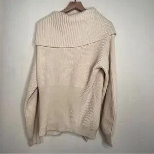 NWT Stella McCartney Button Patchwork Rib Cashmere Sweater Sz US 8