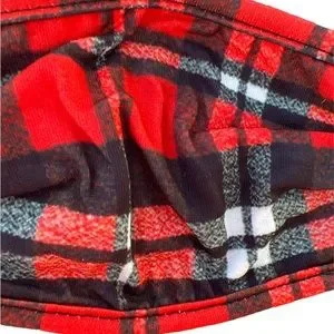 NWT Youth Christmas Cloth Face Mask Dinosaurs Plaid 3 Face Madk Per Package