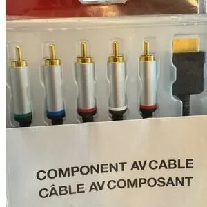 OEM OFFICIAL Sony Playstation YPbPr Component AV Cable PS2 PS3 Gold Tip New