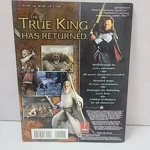 Official Game Guide Book PS2 XBOX PC The Lord Of The Rings Return Of The King