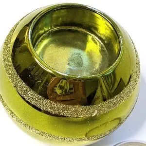 Old Fashioned Christmas Ball Ornament Candleholder