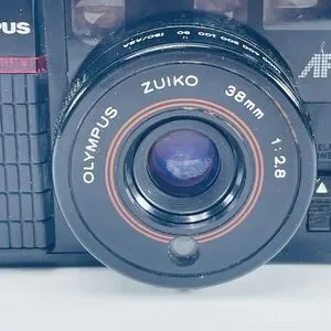 Olympus Quick Flash AFL Film Camera Zuiko 38mm 1:2.8 Lens For Parts Not Working