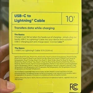 On Running White USB-C To Lightning Cable
