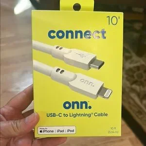 On Running White USB-C to Lightning Cable