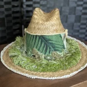 One Of A Kind Green Decorated Hat St Patricks Party Spring Cruise Hawaiian