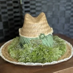 One Of A Kind Green Decorated Hat St Patricks Party Spring Cruise Hawaiian