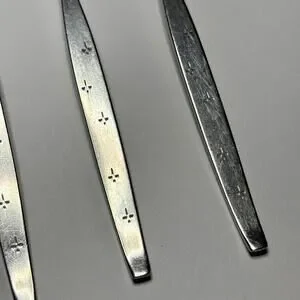 Oneida Community CELEBRITY Stainless 4 Iced Tea Spoons MCM W/ White Stars