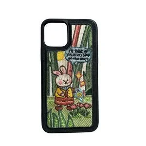 ONLYOU Embroidered Rabbit IPhone X Case Korean Design Multicolor