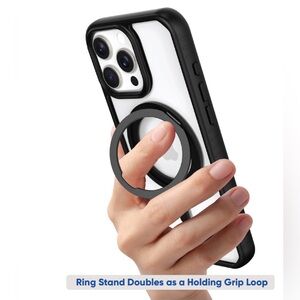 Onn. Black MagSafe Compatible Phone Case For IPhone 16 Pro