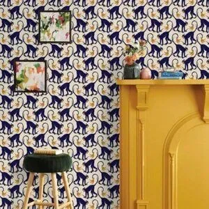 OpalHouse Monkey Play Peel Stick Removable Wallpaper - NIP