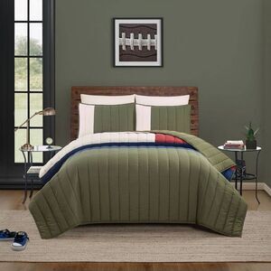 Open Box - Teen Twin/Twin XL Block Comforter Set Blue and Yel Blue and Yellow