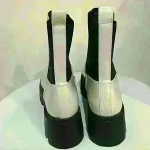 Open Edit Iris Lug Chelsea Boot. Women’s Size 9M. Color: Cream Black