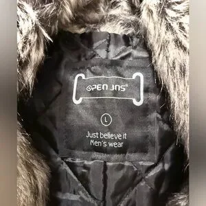 OPEN JNS LUXURY STREETWEAR Black Label UNISEX HEAVY Winter Coat Made In TURKEY