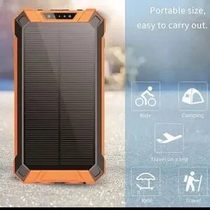 Orange And Black Solar Power Bank 38800mAh New In Box