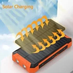 Orange And Black Solar Power Bank 38800mAh New In Box