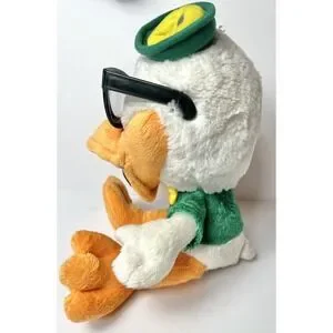 Oregon Duck Plush With Glasses Study Buddies Team Nerds. 12" Plush