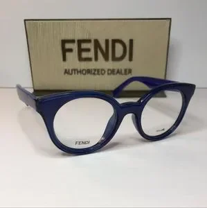 Original New FENDI WOMEN'S FF0198/F 47MM OPTICAL FRAMES IN BLUE