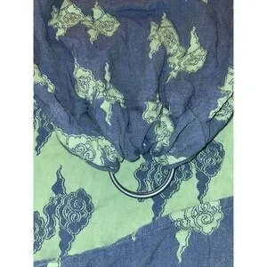 Oscha Green/Blue Ring Sling Organic Cotton Made In Scotland Lord Rings