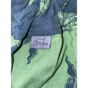 Oscha Green/Blue Ring Sling Organic Cotton Made In Scotland Lord Rings