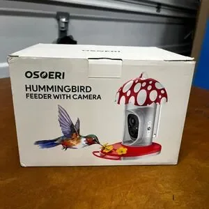 Osoeri Hummingbird Feeder With Camera OS-BC03 2K HD AI Identify Solar Bird Feed