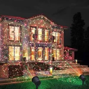Outdoor Laser Light Projector With Red And Green Display