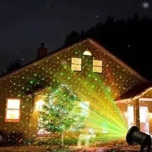 Outdoor Laser Light Projector with Red and Green Display