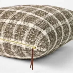 Oversized Woven Plaid Square Throw Pillow-Threshold Designed With Studio McGee