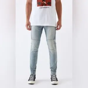 PacSun Stacked Ergo Comfort Stretch Moto/Bike Jeans Size 32 x 32