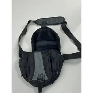 Padded Camera Holster Black Shoulder Crossbody Bag 8in L X 5in W X 9in H S1341