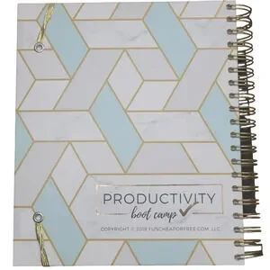 Page Co. Undated Block Schedule Planner 6‑Month Spiral Geometric Productivity