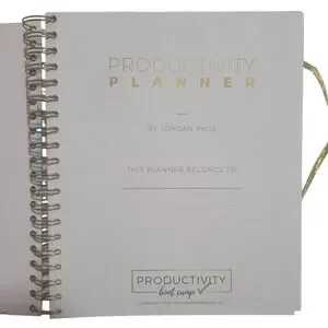 Page Co. Undated Block Schedule Planner 6‑Month Spiral Geometric Productivity