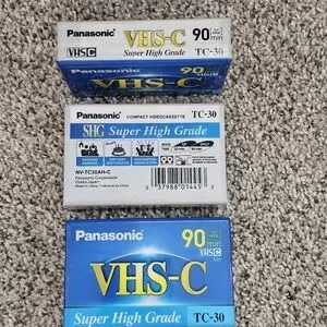 Panasonic VHS-C Super High Grade TC-30 Compact Videocassette Tapes. New