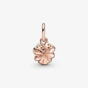 Pandora Deep Purple Pansy Flower Dangle Charm