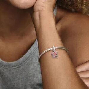 Pandora Keith Haringa X Pandora Walking Heart Double Dangle Charm