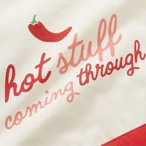 PAPER SOURCE Too Hot to Handle Hot Stuff Coming Through Gift Apron