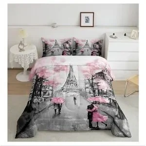 Paris Comforter Set Eiffel Tower Bedding Set Twin