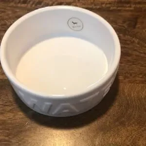 Park Life Designs Pet Bowl  Classic Water (Small  White)