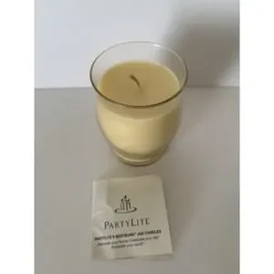 PartyLite Barrel Glass Jar Candle 11oz Citrus Bloom Citronella G11120 NEW