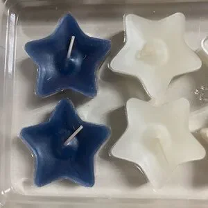 PartyLite Star-Shaped Floating Candles - Red White And