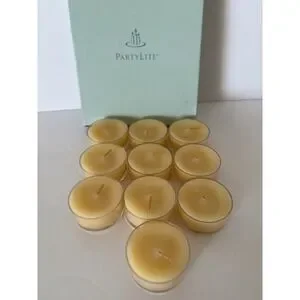 Partylite Tealights 10 Candles Tiramisu V04413 Ooen Box