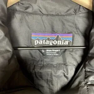 Patagonia Jacket Mens Large L Black Nano Puff Primaloft Lightweight *FLAWS
