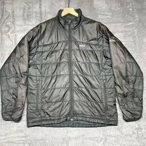 Patagonia Jacket Mens Large L Black Nano Puff Primaloft Lightweight *FLAWS