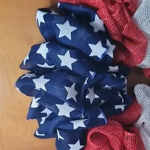 Patriotic Red White And Blue Wreath