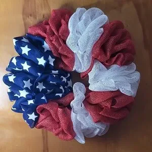 Patriotic Red White and Blue Wreath